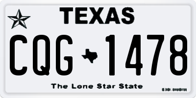 TX license plate CQG1478