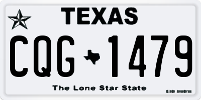 TX license plate CQG1479