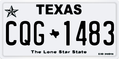 TX license plate CQG1483