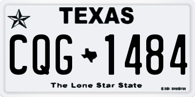 TX license plate CQG1484