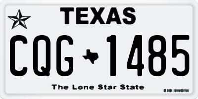 TX license plate CQG1485