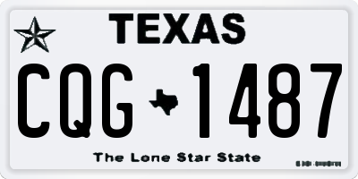 TX license plate CQG1487