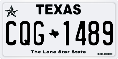 TX license plate CQG1489