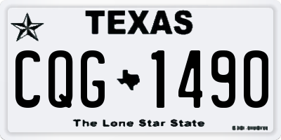 TX license plate CQG1490