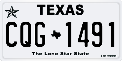 TX license plate CQG1491