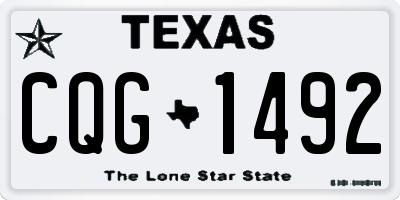 TX license plate CQG1492