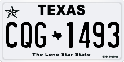 TX license plate CQG1493