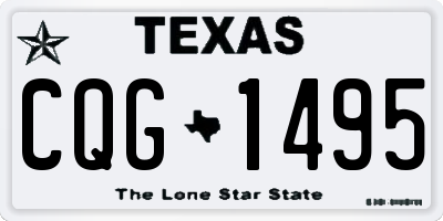 TX license plate CQG1495