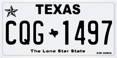 TX license plate CQG1497