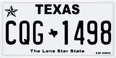 TX license plate CQG1498