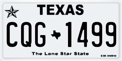TX license plate CQG1499