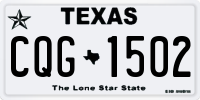 TX license plate CQG1502