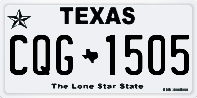 TX license plate CQG1505