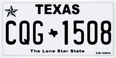 TX license plate CQG1508