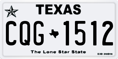 TX license plate CQG1512