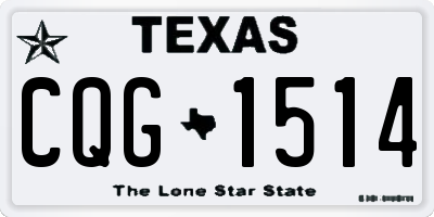 TX license plate CQG1514