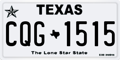TX license plate CQG1515