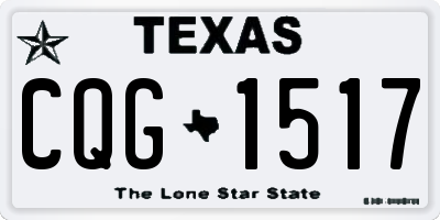 TX license plate CQG1517