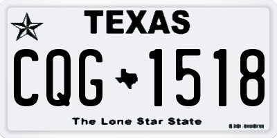 TX license plate CQG1518