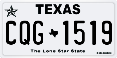 TX license plate CQG1519