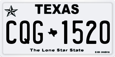 TX license plate CQG1520