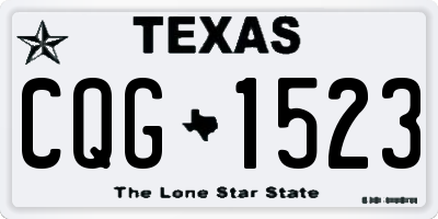 TX license plate CQG1523