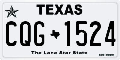 TX license plate CQG1524
