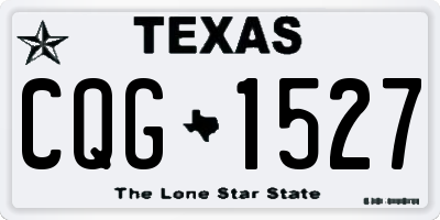 TX license plate CQG1527