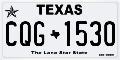 TX license plate CQG1530