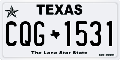 TX license plate CQG1531