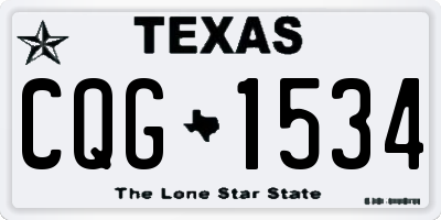 TX license plate CQG1534
