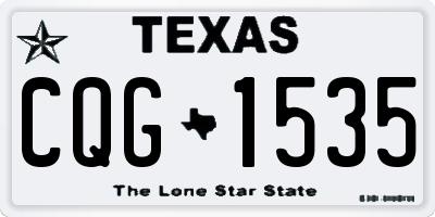 TX license plate CQG1535