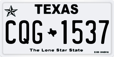 TX license plate CQG1537