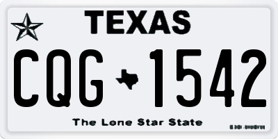TX license plate CQG1542
