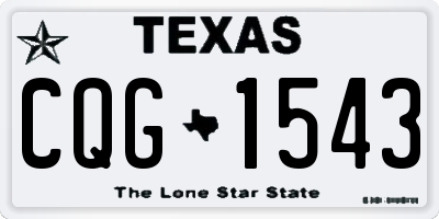 TX license plate CQG1543
