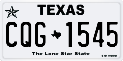 TX license plate CQG1545