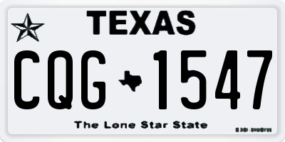 TX license plate CQG1547