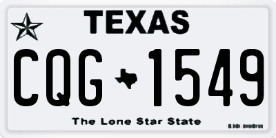 TX license plate CQG1549