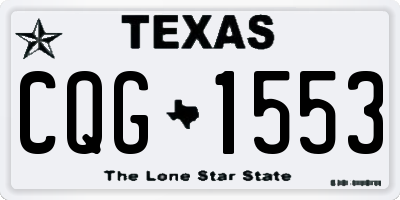 TX license plate CQG1553