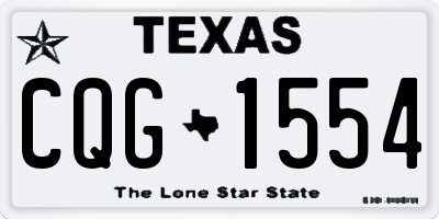 TX license plate CQG1554