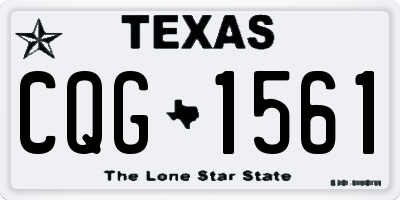 TX license plate CQG1561