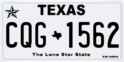 TX license plate CQG1562
