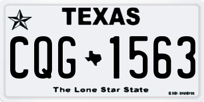 TX license plate CQG1563