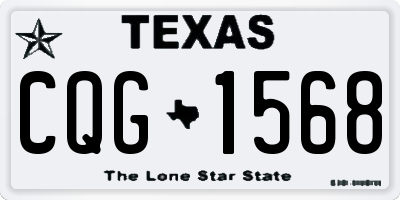 TX license plate CQG1568