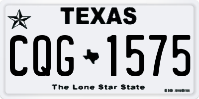 TX license plate CQG1575