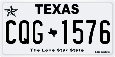 TX license plate CQG1576