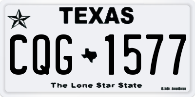 TX license plate CQG1577