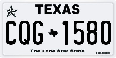TX license plate CQG1580