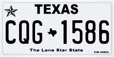 TX license plate CQG1586
