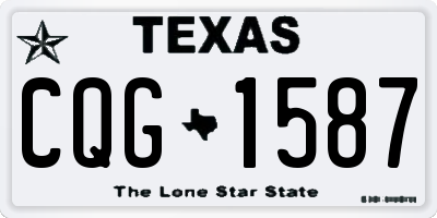 TX license plate CQG1587